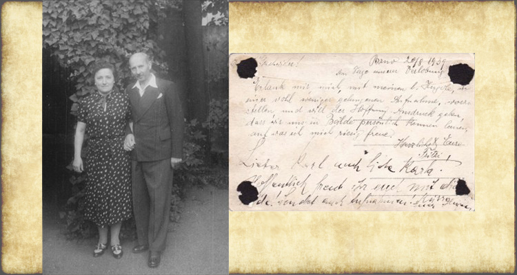 LEFT: Hugo Jellinek & Fritzi Frankel Engagement Photo, August 1939