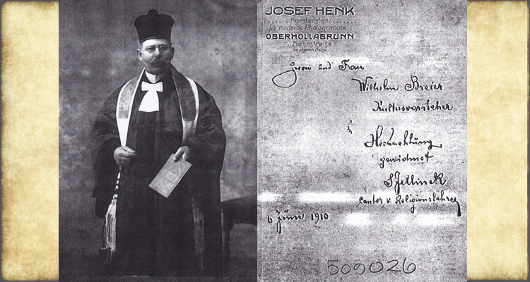 LEFT: Photo of Siegmund Jellinek in Cantorial Attire, June 1910