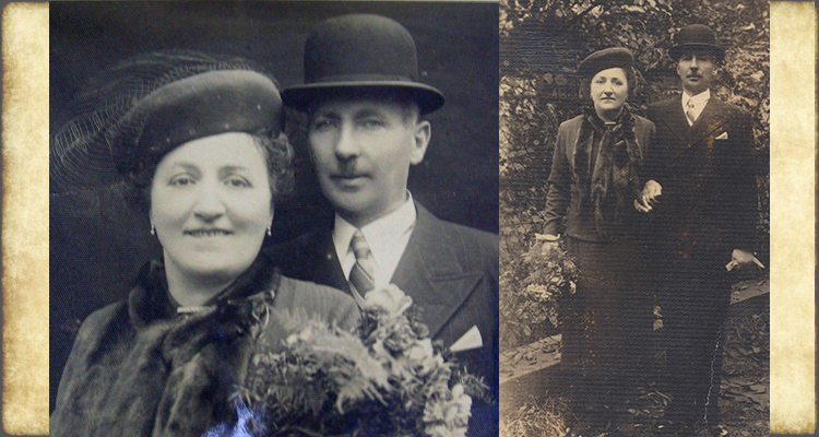 Wedding day photos of Fritzi Fränkel and Hugo Jellinek, October 1939