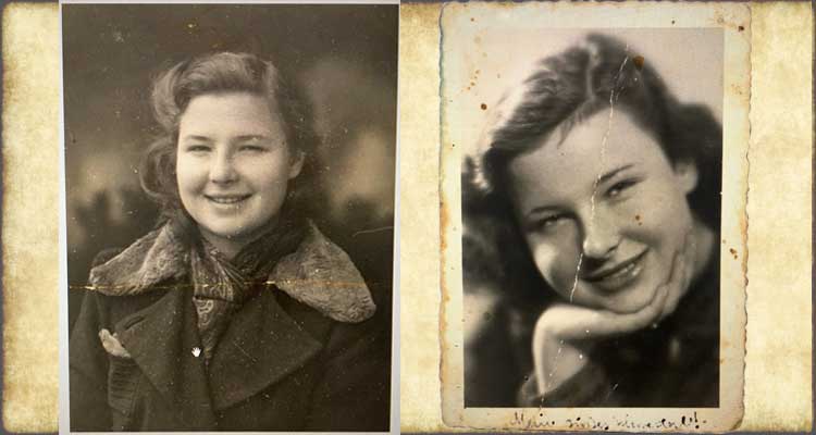 Photos of Berta and Anna Jellinek (1934?) posted on <em>Yad Vashem’s Central Database of Shoah Victims’ Names</em> by their sister, Gisella Nadja Jellinek Gal.